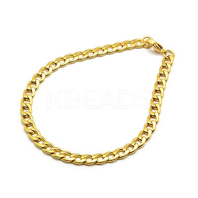 304 Stainless Steel Curb Chain/Twisted Chain Bracelet Making STAS-A028-B122G-1