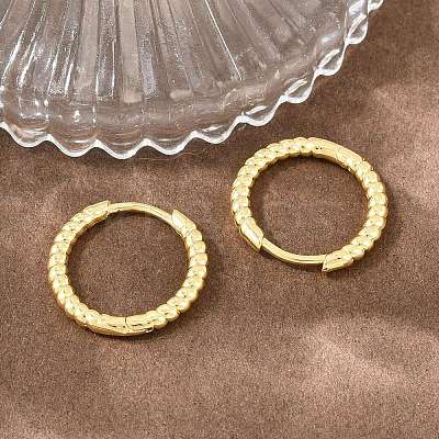 Brass Huggie Hoop Earrings KK-CBA8324-18A-G-1
