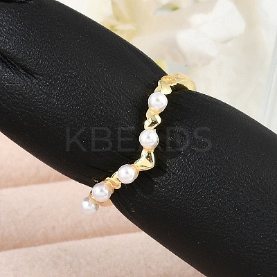 Heart Brass Open Cuff Rings for Women LS-RJEW-R011-02G-1