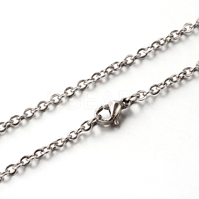 Tarnish Resistant 304 Stainless Steel Cable Chain Necklaces LS-STAS-M174-027P-1