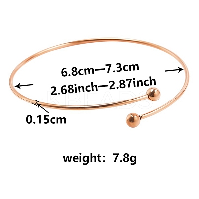 Stainless Steel Cuff Bangle PW-WG64285-03-1