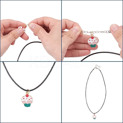 Waxed Cord Necklace Making X-NCOR-T001-01-1