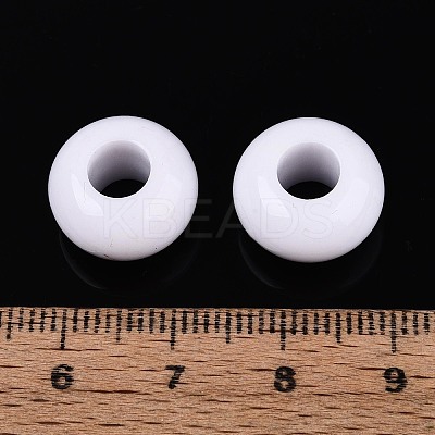Opaque Acrylic European Large Hole Beads SACR-N019-03K-1