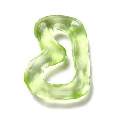 Transparent Resin Alphabet Pendants RESI-C028-02B-1