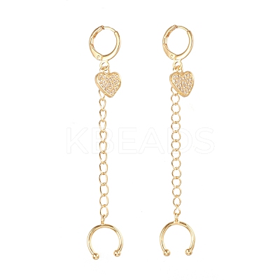 Brass Micro Pave Clear Cubic Zirconia Huggie Hoop Earrings ZIRC-Q205-12G-1