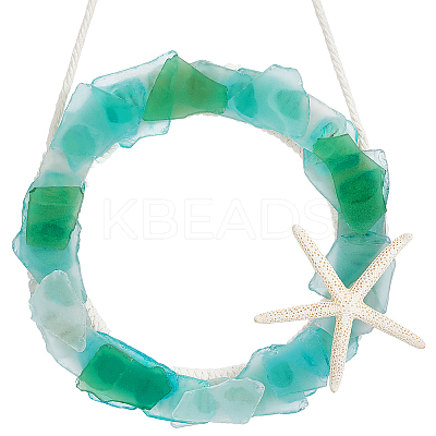 Christmas Wreath Glass Ornaments HJEW-WH20003-23-1