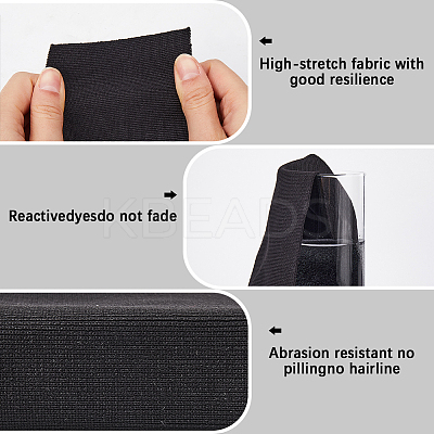 3Pcs 95% Cotton & 5% Elastic Fiber Ribbing Fabric for Cuffs FIND-GF0005-95-1