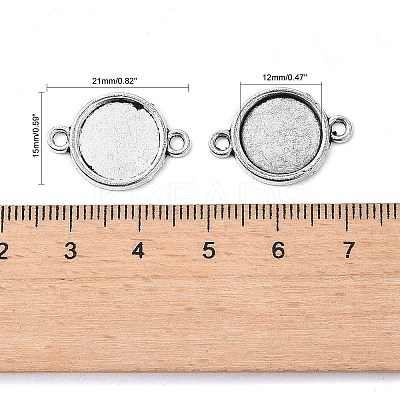 Tibetan Style Alloy Cabochon Connector Settings LS-TIBE-M022-10AS-1
