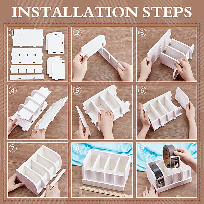 Acrylic Belt Organizer Holder with 4 Compartments ODIS-WH0025-265-1