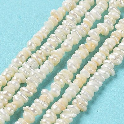 Natural Keshi Pearl Beads Strands PEAR-J007-46-1