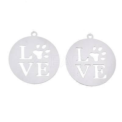 Non-Tarnish 201 Stainless Steel Pendants X-STAS-R114-005P-1-1