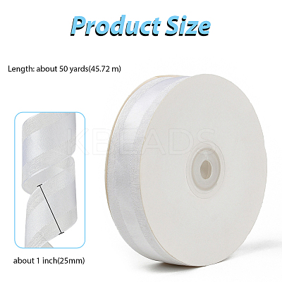 1Roll Solid Color Organza Ribbons ORIB-CY0001-02I-1