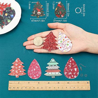 DIY Christmas Themed Earring Making Kits DIY-SC0014-35P-1