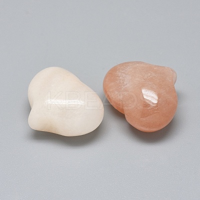 Natural Pink Aventurine Heart Palm Stone G-F637-11B-1