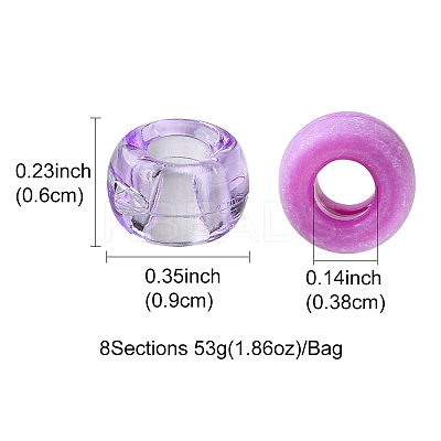 8 Styles Plastic Pearlized Beads KY-FS0001-21A-1