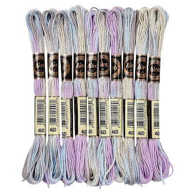 10 Skeins 6-Ply Polyester Embroidery Floss OCOR-CY0002-99A-1