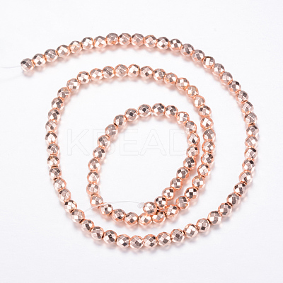 Electroplate Non-magnetic Synthetic Hematite Bead Strands G-Q465-22RG-1