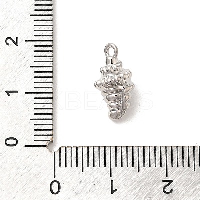 Marine Animal Theme Platinum  Brass Micro Pave Clear Cubic Zirconia Pendants KK-U031-01P-05-1