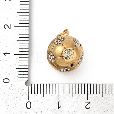 304 Stainless Steel Micro Pave Cubic Zirconia Pendants LS-STAS-D305-02G-B-1