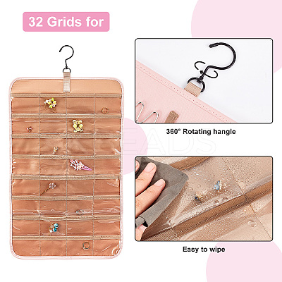 Double-sided PVC Wall-Mounted Jewelry Hanging Rolls AJEW-WH0323-01A-1