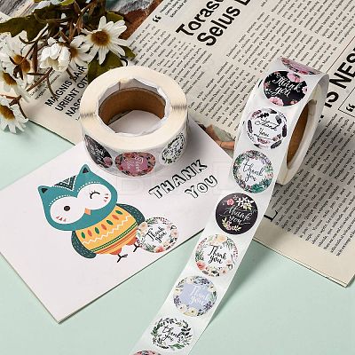 1 Inch Thank You Stickers LS-DIY-G013-A13-1