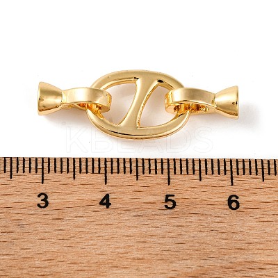 Brass Fold Over Clasps KK-U016-23G-1