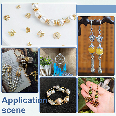 715Pcs 13 Styles Iron Bead Caps IFIN-ME0001-04-1