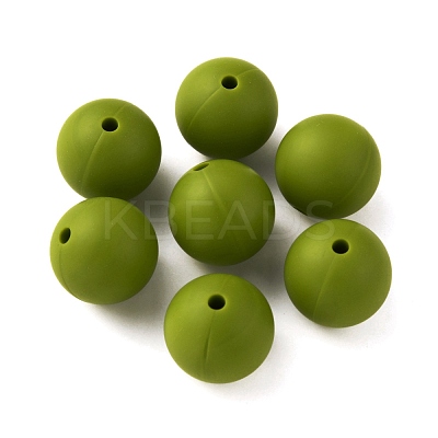 Food Grade Eco-Friendly Silicone Focal Beads SIL-WH0013-01M-1