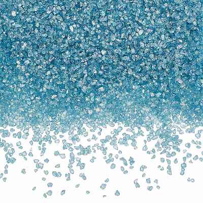 Transparent Electroplate Crushed Glass Craft GLAA-SC0001-98C-01-1