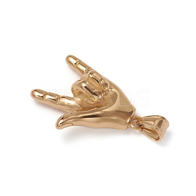 304 Stainless Steel ASL Pendants STAS-I132-09G-1