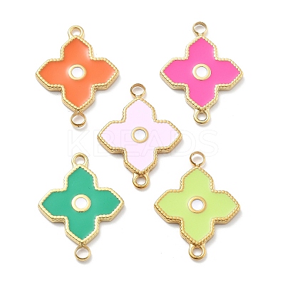 304 Stainless Steel Enamel Connector Charms STAS-L283-35G-1