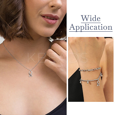 Breast Cancer Awareness Ribbon Carved Word Hope Tibetan Style Alloy Message Pendants TIBEP-TAG0001-02-1