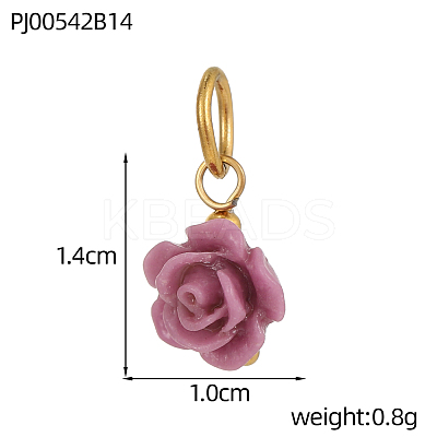 12Pcs 304 Stainless Steel Resin Charms STAS-OY009-84G-1