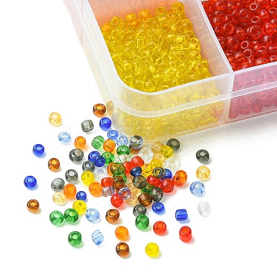 100G 10 Colors 8/0 Glass Seed Beads SEED-YW0002-40-1