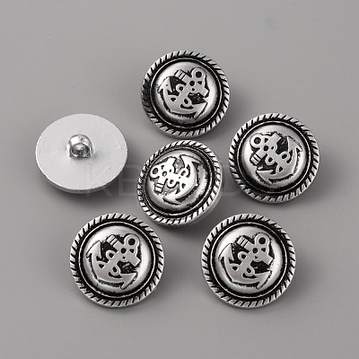 1-Hole ABS Plastic Shank Buttons BUTT-WH0015-73B-1