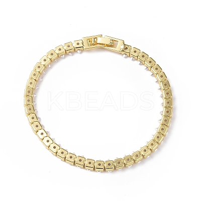 Cubic Zirconia Tennis Bracelet BJEW-L652-24G-02-1