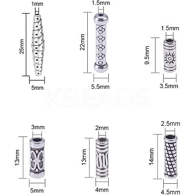 Tibetan Style Alloy Beads TIBEB-NB0001-07-1