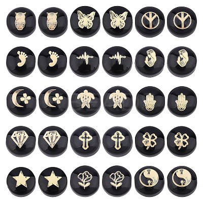 30Pcs 15 Style Handmade Lampwork Beads LAMP-AR0001-20-1