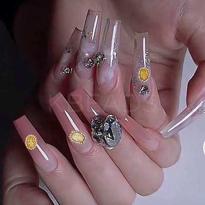 30Pcs 3 Style Alloy Rhinestone Cabochons MRMJ-HY0001-07-1