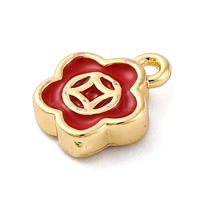 Brass Enamel Charms KK-A240-07G-1