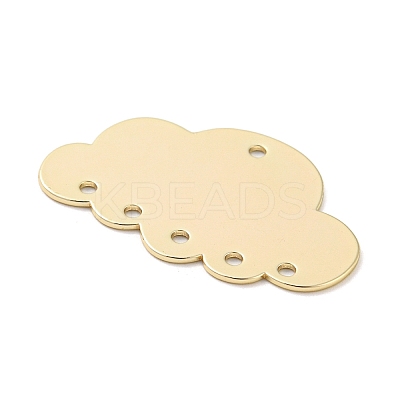 Rack Plating Brass Chandelier Component Links KK-K351-11G-1