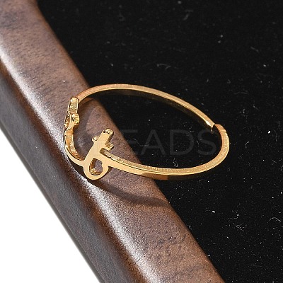 304 Stainless Steel Cuff Rings for Women RJEW-D285-01G-T-1