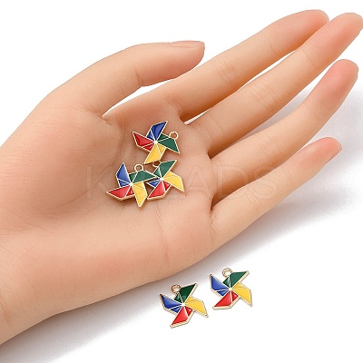 Alloy Enamel Pendants ENAM-YW0002-35A-1