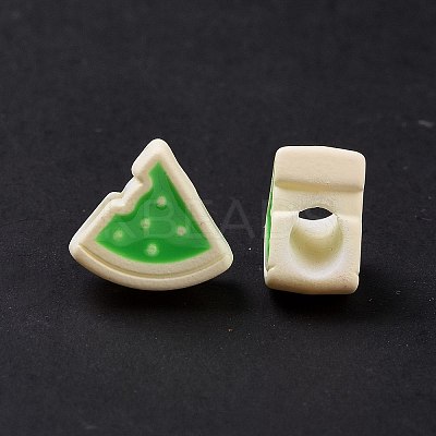 Rubberized Style Acrylic European Beads SACR-E009-13-1