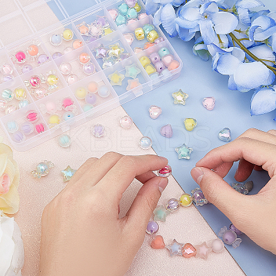 Transparent Acrylic Beads TACR-PH0001-67-1