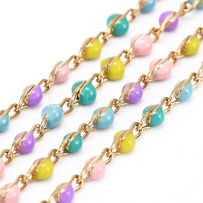 3.28 Feet 304 Stainless Steel Enamel Twisted Chains X-STAS-R100-40A-1