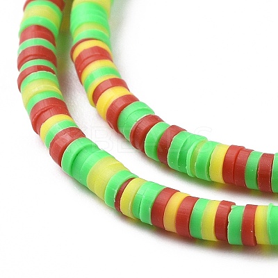 Handmade Polymer Clay Beads Strands CLAY-R089-3mm-016-1