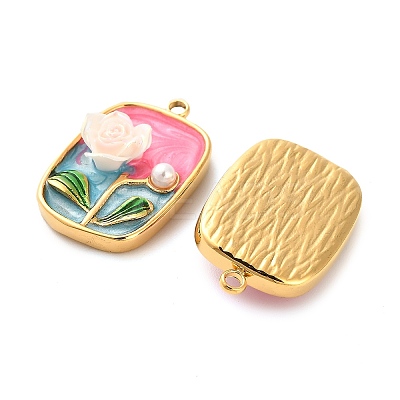 304 Stainless Steel Enamel Pendants STAS-B084-13G-03-1