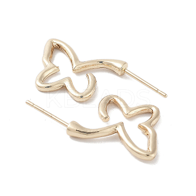Butterfly Alloy Studs Earrings for Women EJEW-H309-11KCG-1