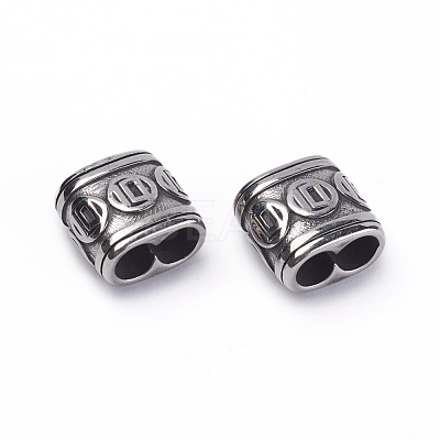 304 Stainless Steel Slide Charms/Slider Beads STAS-G220-14AS-1